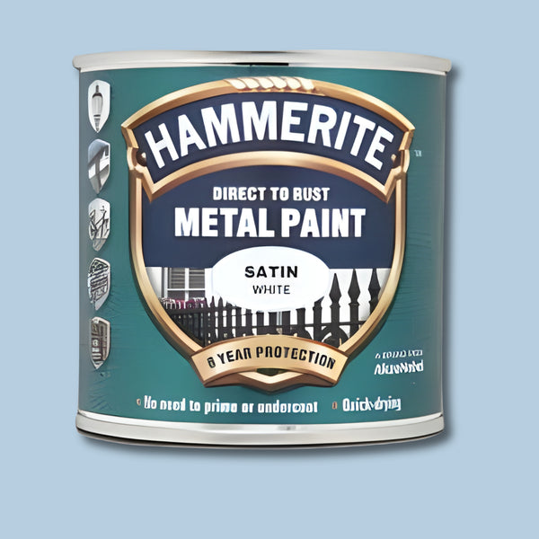 Hammerite Metal Paint Satin White 250Ml