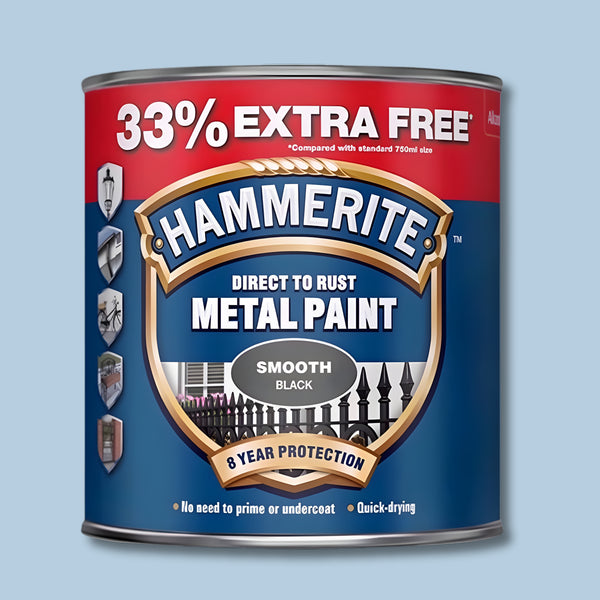 Hammerite Metal Paint Smooth Black 1 Litre