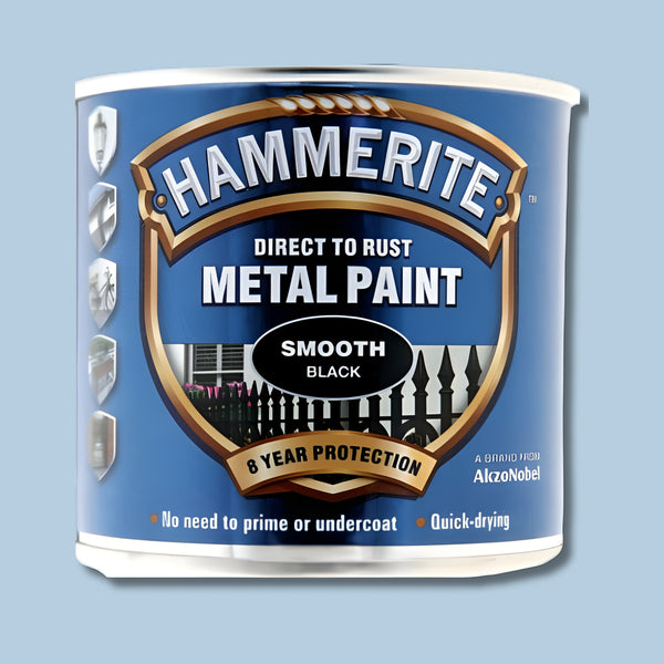 Hammerite Metal Paint Smooth Black 250Ml