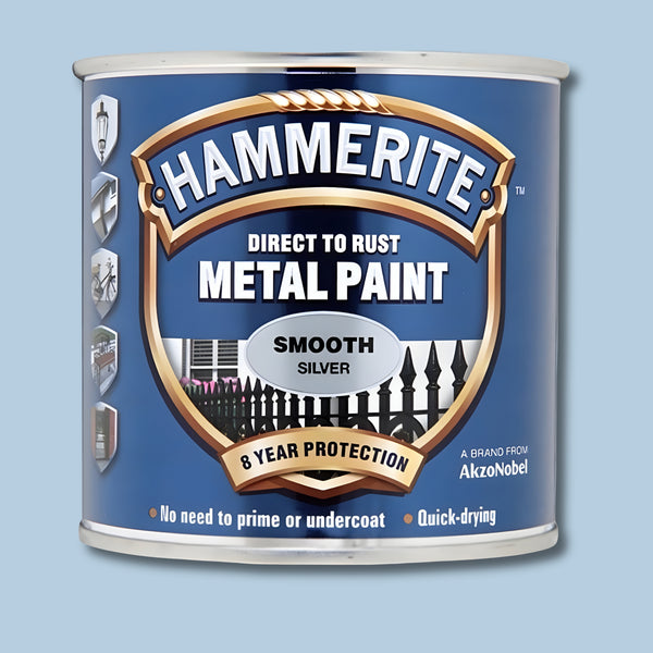 Hammerite Metal Paint Smooth Silver 250Ml