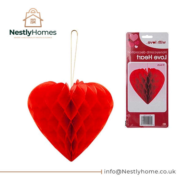 Hanging Honeycomb Heart 9inch