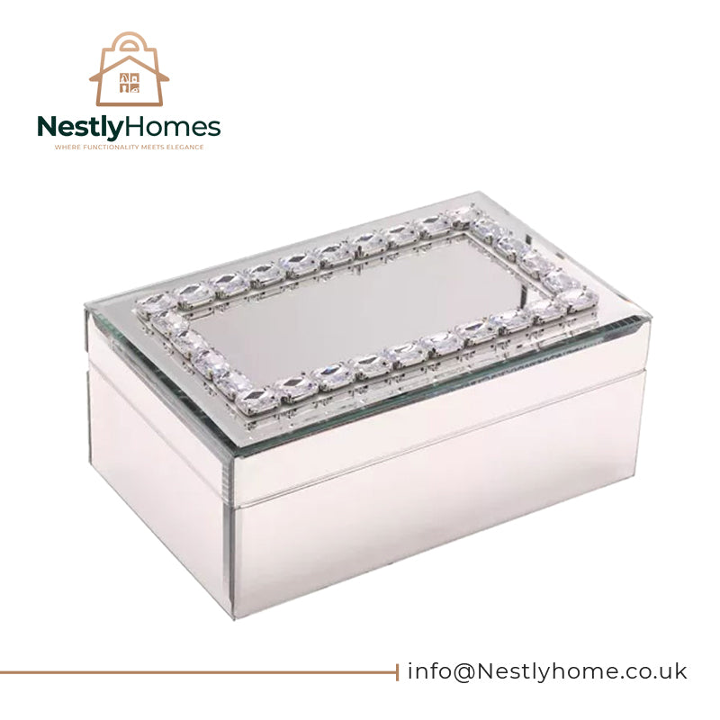 Heista Crystal Rectangle Jewellery Box