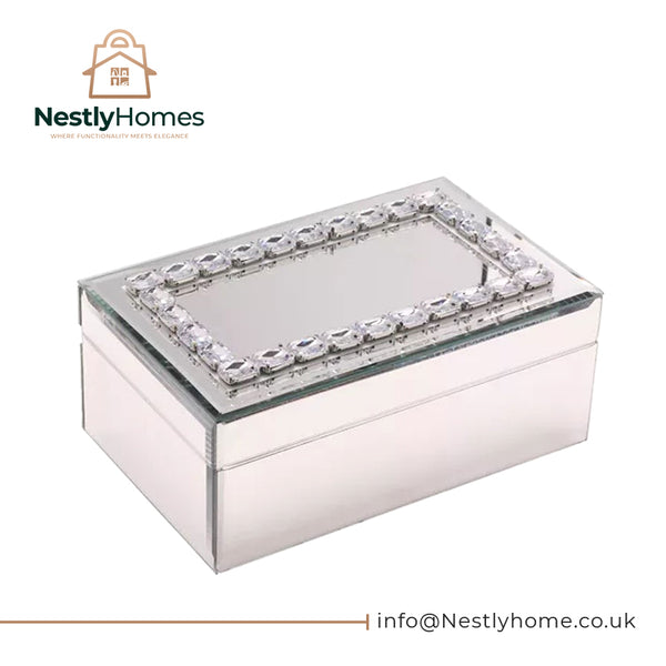 Heista Crystal Rectangle Jewellery Box