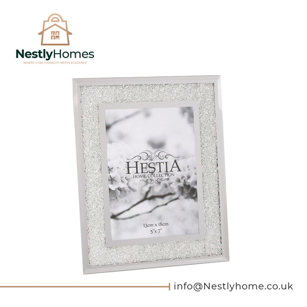 Heista Photo Frame Crystal Edge with Silver Border 5x7