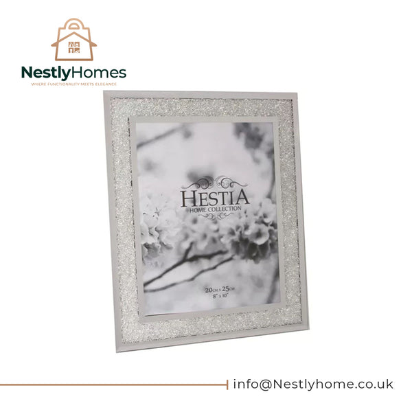 Heista Photo Frame Crystal Edge with Silver Border 8x10
