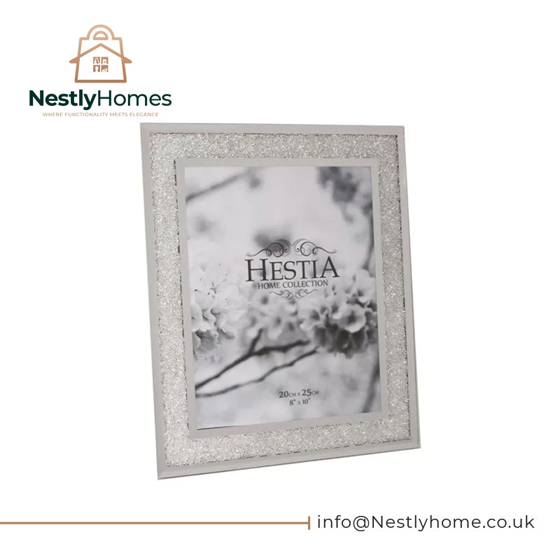 Heista Photo Frame Crystal Edge with Silver Border 8x10
