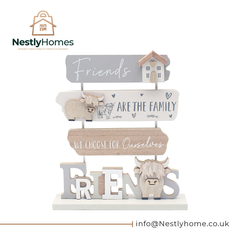 Highland Cow Plaque Friends
