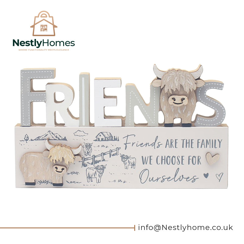 Highland Cow Plaque Friends