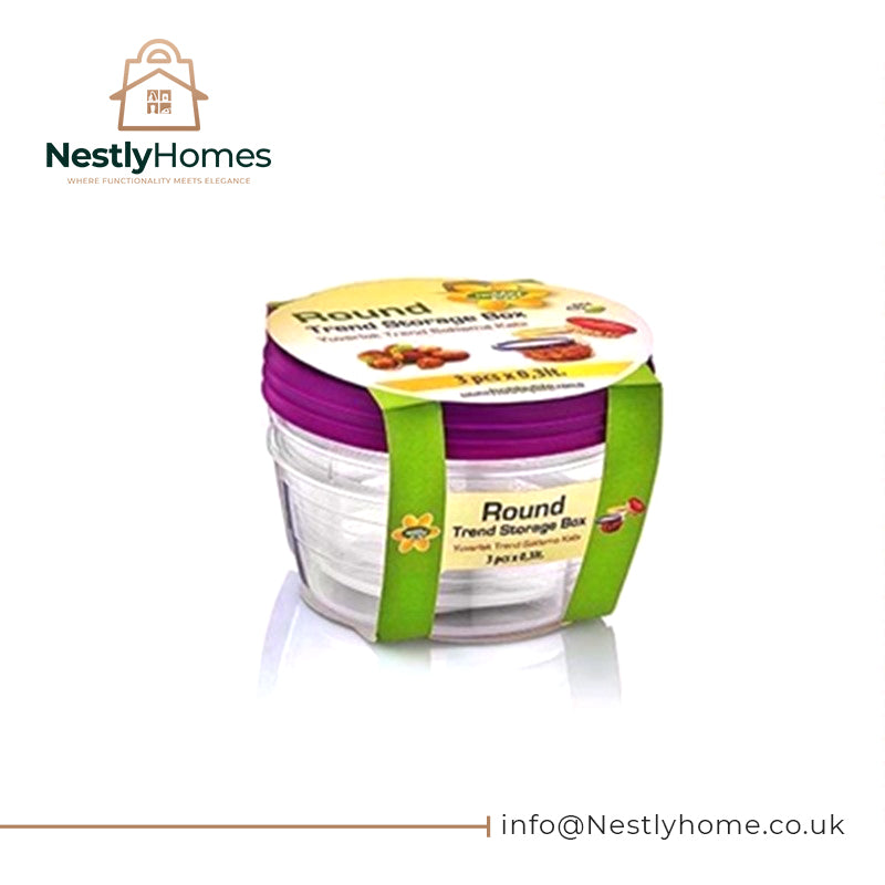 Hobby Round Trend 3 Food Box 0.30ltr 