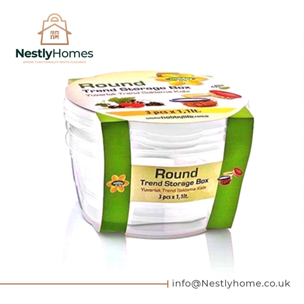 Hobby Round Trend 3 Food Box 1.1ltr
