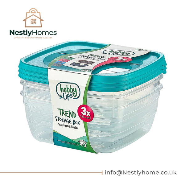 Hobby Trend Tall 3 Square Food Saver 0.9ltr