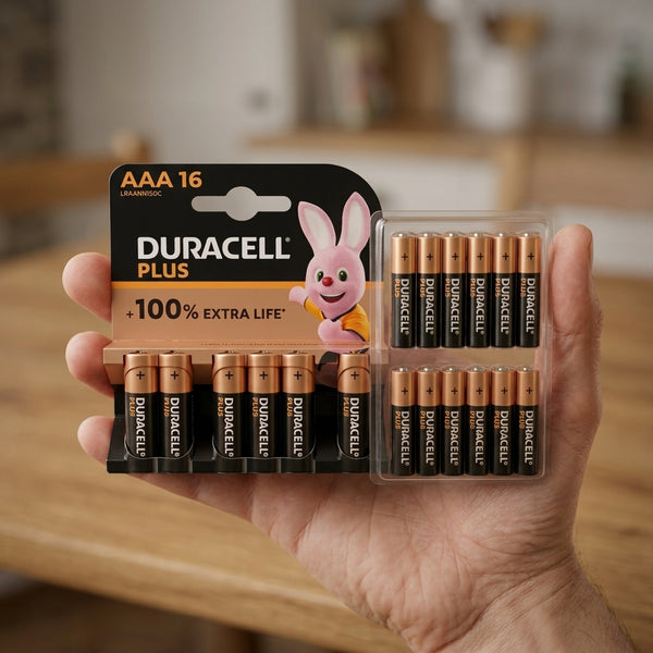 DURACELL BATTERIES 100% PLUS 16PCE AAA