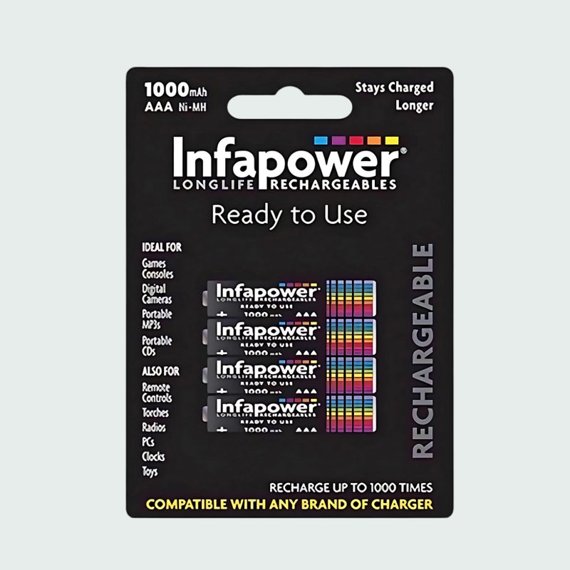 Infapower Rechargeable Aaa 1000Mah Battery