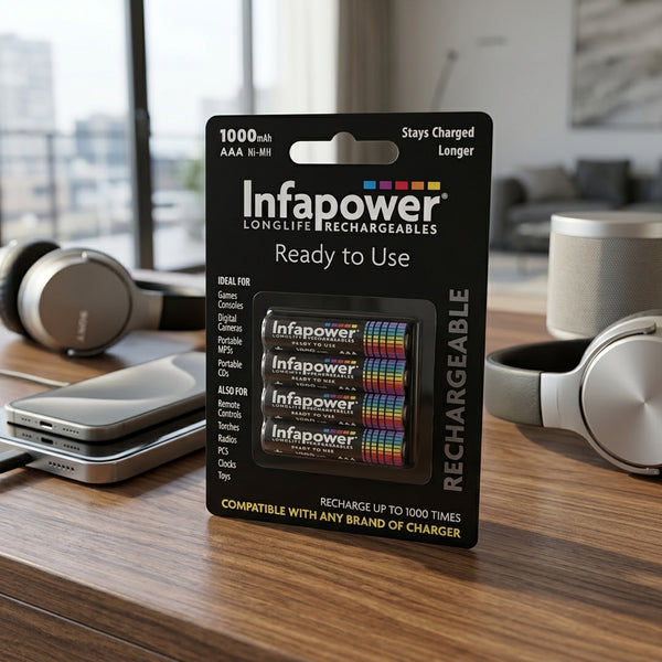 Infapower Rechargeable Aaa 1000Mah Battery