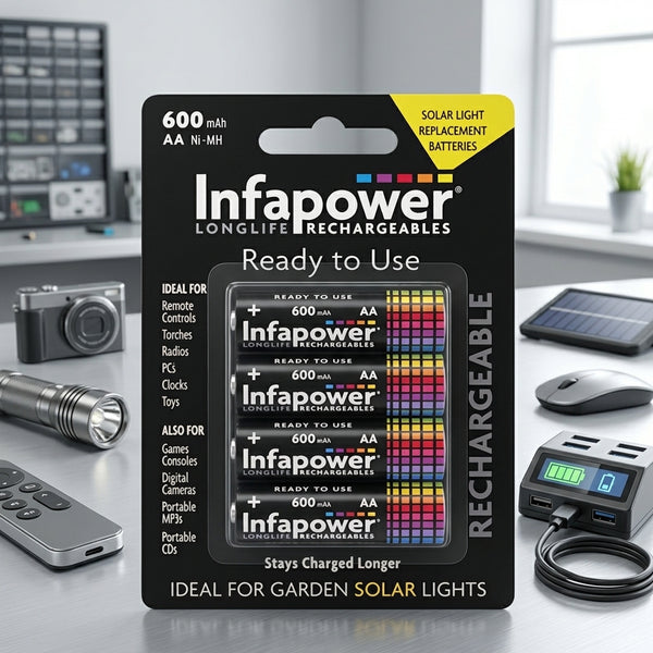 Infapower Batteries Rechargeable 600Mah 4 Aa