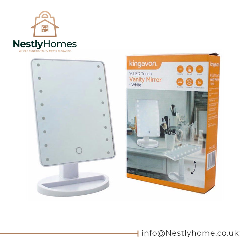 Kingavon Mirror Vanity 16 Led Mirror White