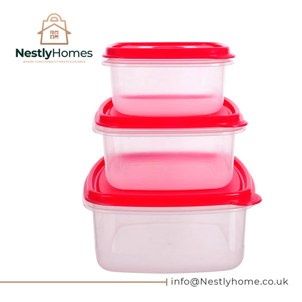 Kitch Easy Store Square Containers Set of 3