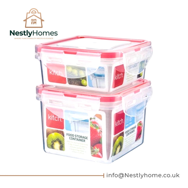 Kitch Square Containers 250ml &amp; 400ml 2pce Set
