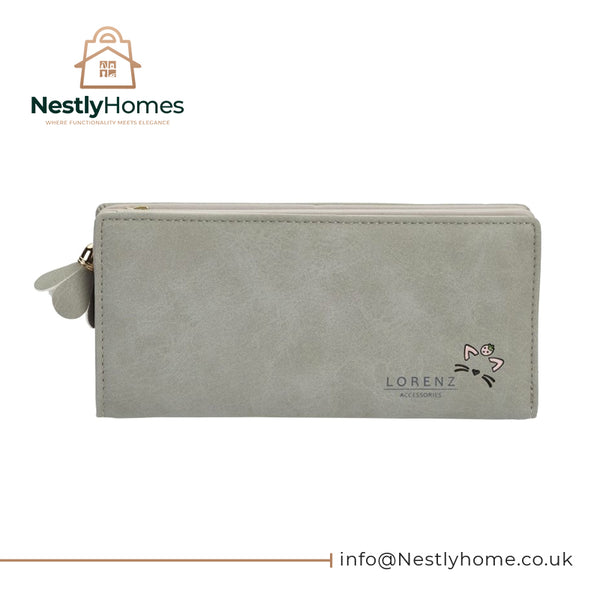 Ladies Purse with Cat Print Long