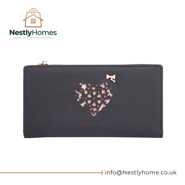 Lady's Purse with Heart Design Long