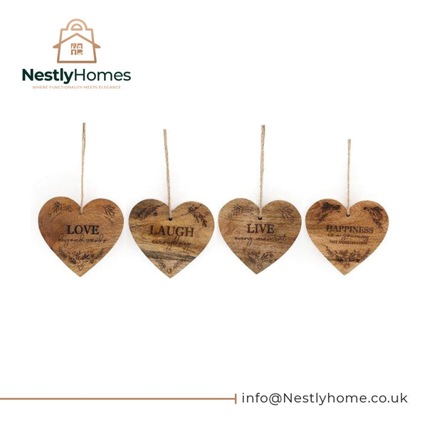Lasercut Hanging Heart 14cm