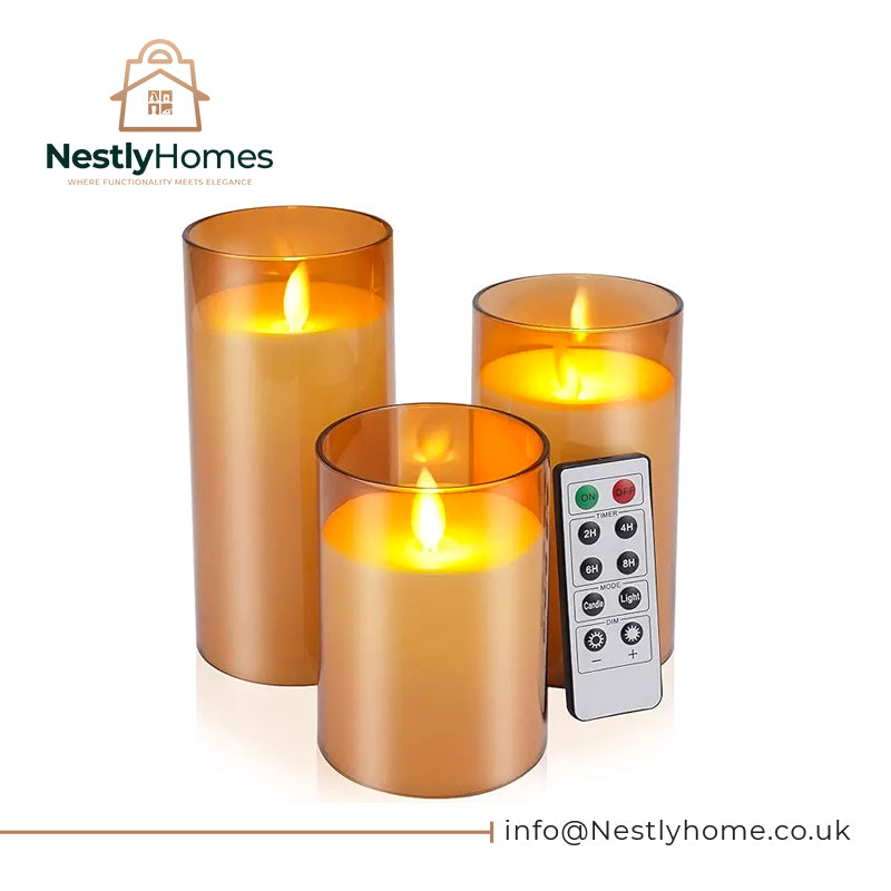 Led Candle Ribbed Acrylic Pk24