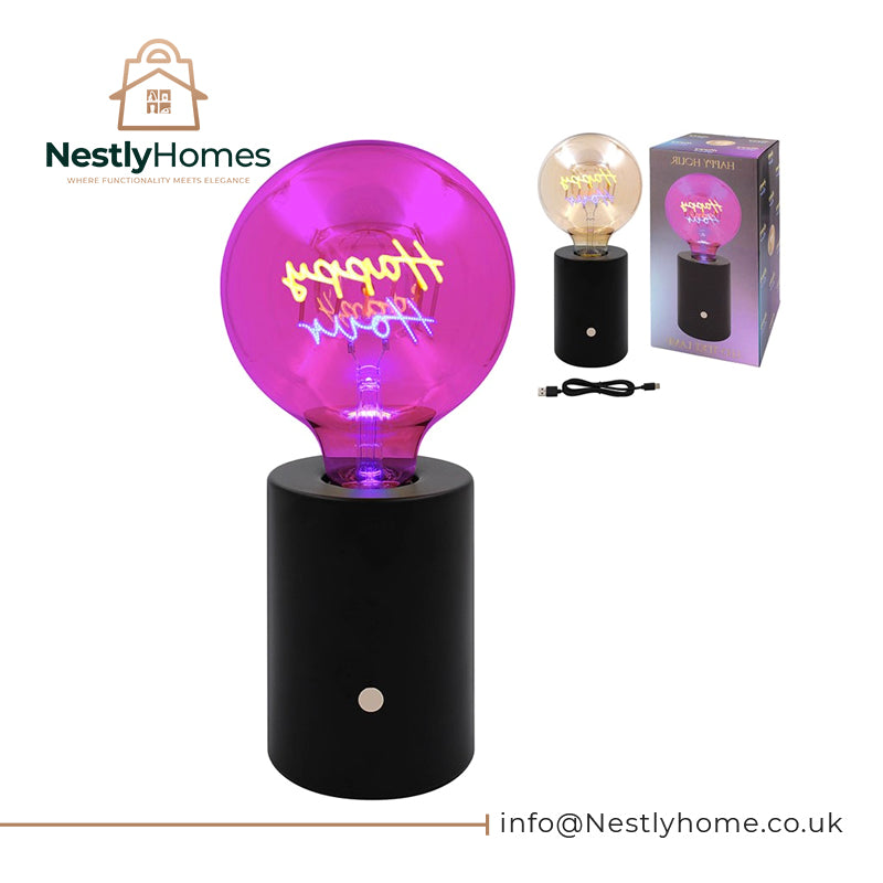 Led Text Lamp Happy Hour