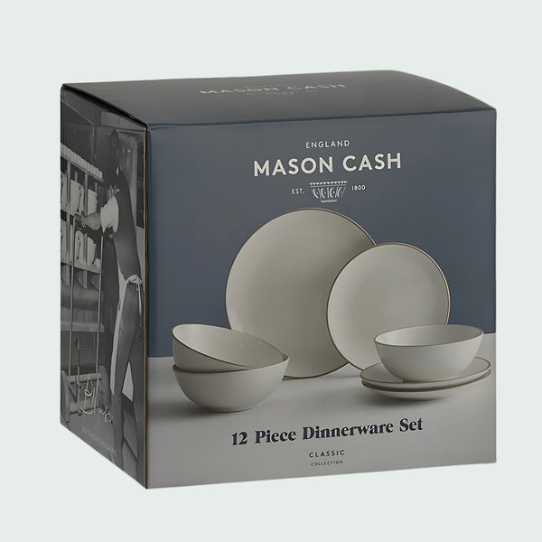 Mason Cash Classic Dinner Set Cream 12Pce