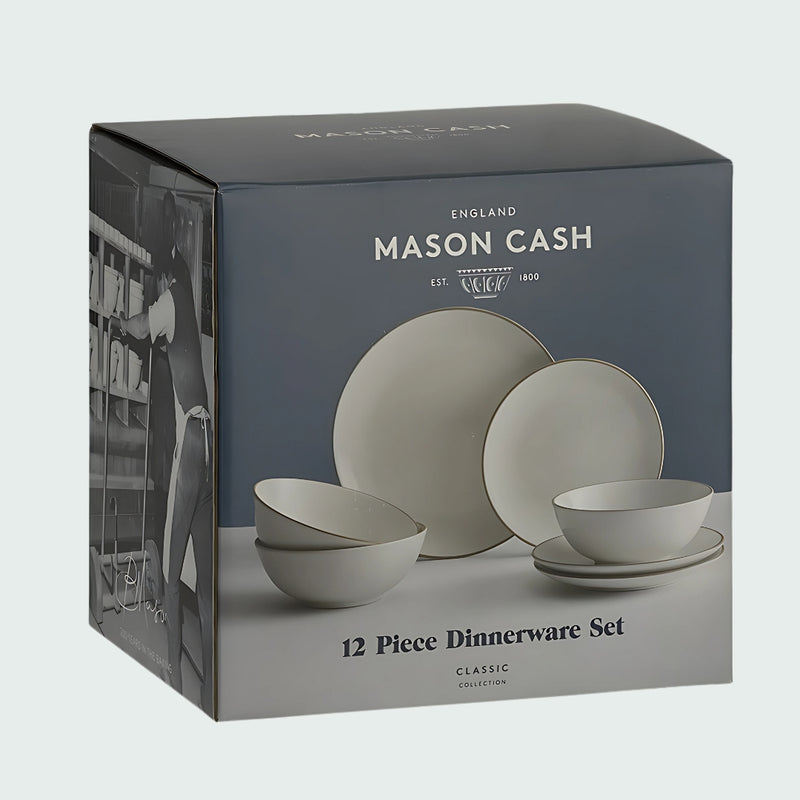 Mason Cash Classic Dinner Set Cream 12Pce
