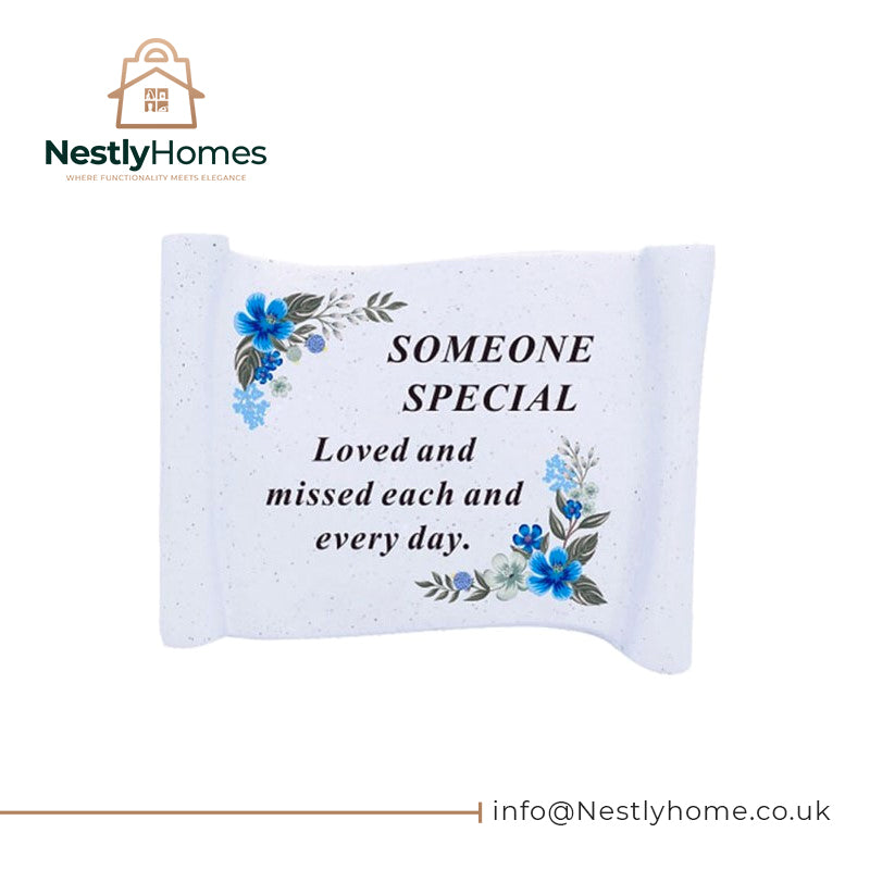 Memorial Floral Scroll Someone Special 17x13cm