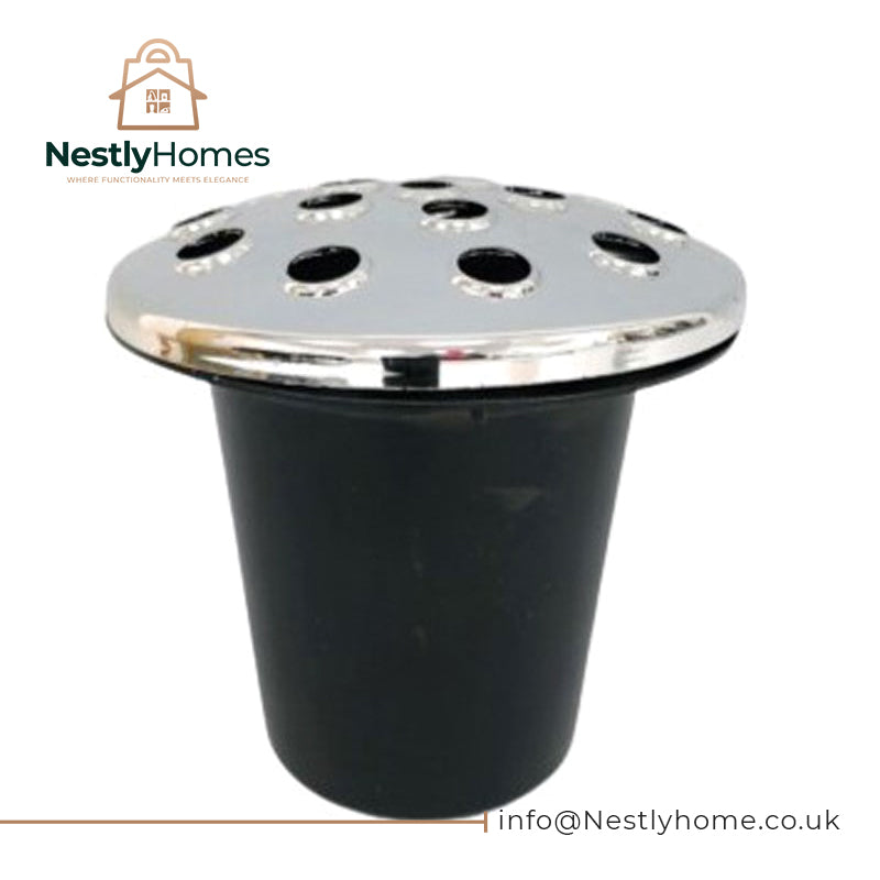 Memorial Pot Black with Silver Lid