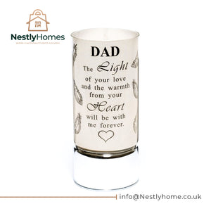 Memorial Tube Light Candle Dad 20cm