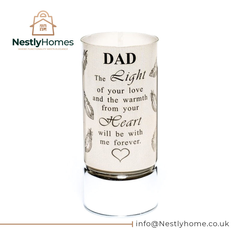 Memorial Tube Light Candle Dad 20cm