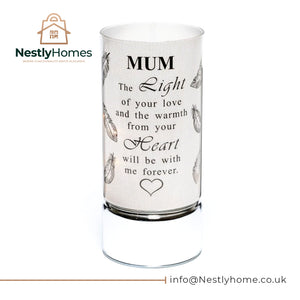 Memorial Tube Light Candle Mum 20cm