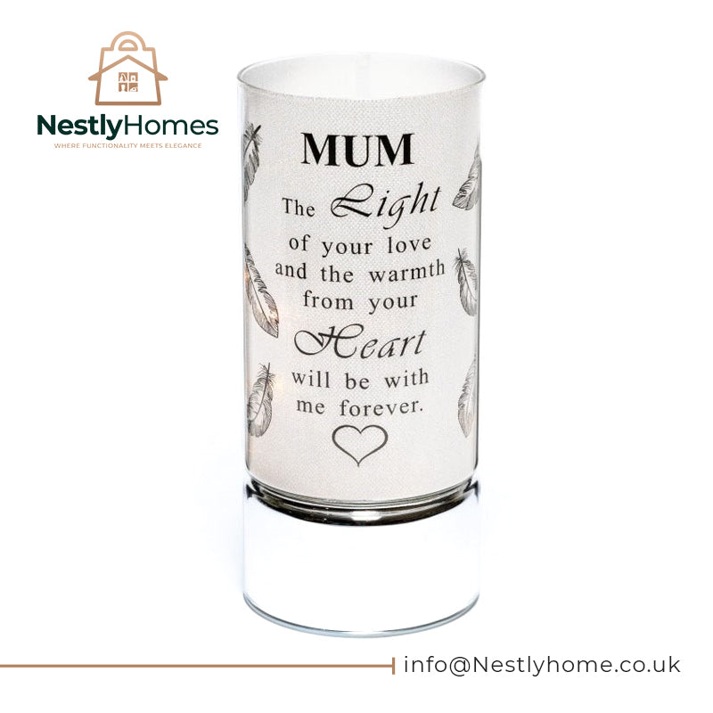 Memorial Tube Light Candle Mum 20cm