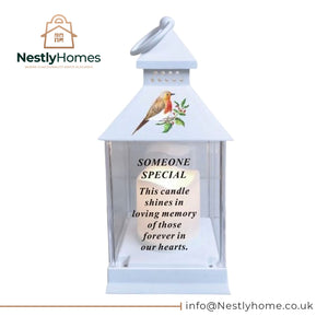 Memorial Waterproof Graveside Lantern with Robin Someone Special