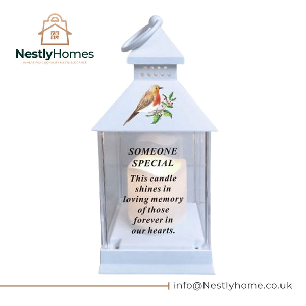 Memorial Waterproof Graveside Lantern with Robin Someone Special