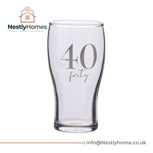 Milestones Beer Glass 40th Birthday
