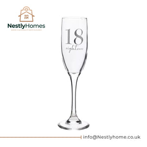 Milestones Champagne Flute 18th Birthday