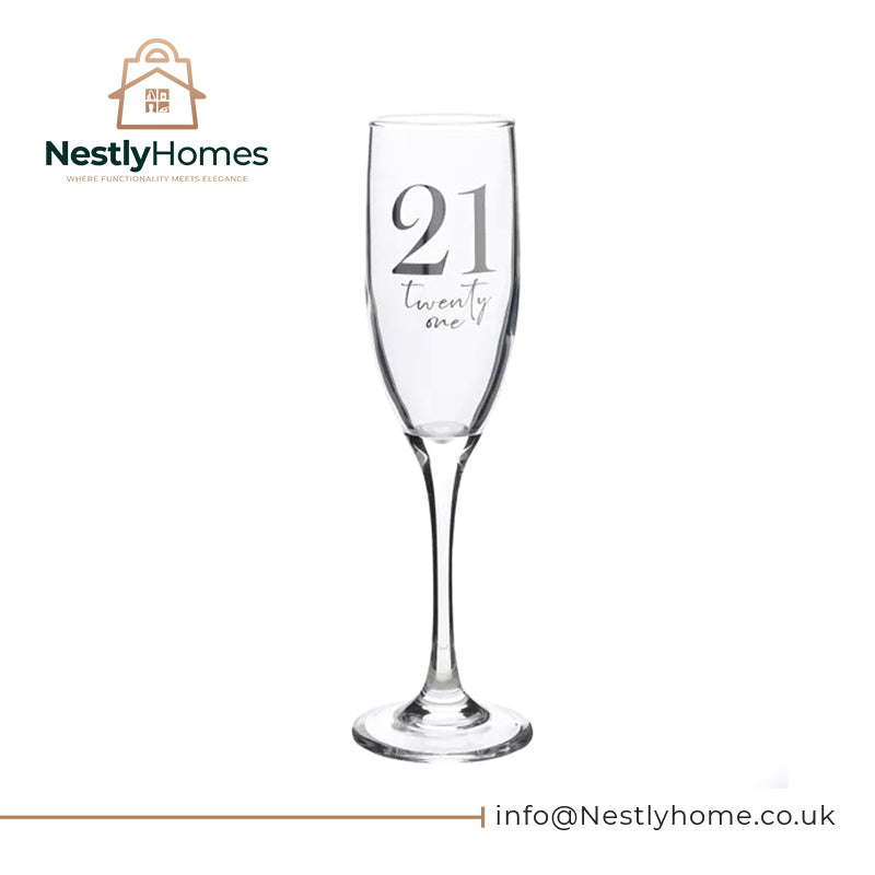 Milestones Champagne Flute 21st Birthday