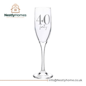 Milestones Champagne Flute 40th Birthday
