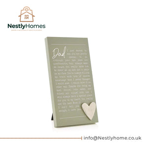 Moments Standing Plaque - Dad