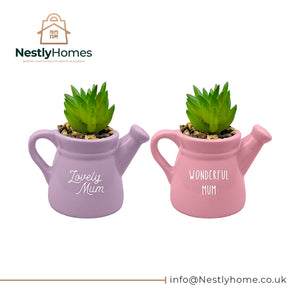 Mothers Day Ceramic Watering Can Ornament 11.5cm