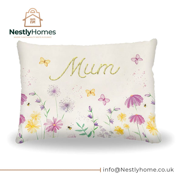 Mother's Day Embroidered Pillow