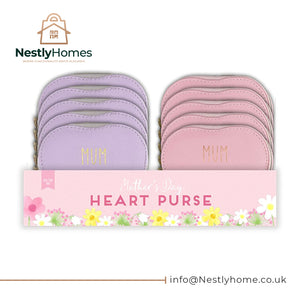 Mother's Day Foiled Heart Coin Purse