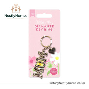 Mothers Day Mum Diamante Keyring