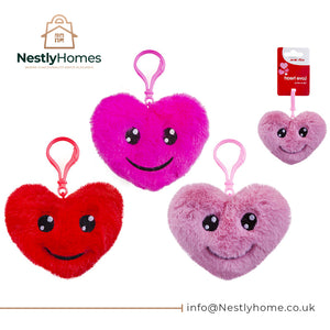 Mothers Day Plush Love Heart Clip-On 12cm Assorted