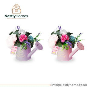 Mother's Day Watering Can with Artificial Flowers