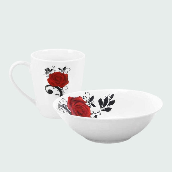 Onya Dinner Set Sedona 16 Pieces 6 Mugs 6 Bowls 6 Dinner Plates 6 Side Plates Rose