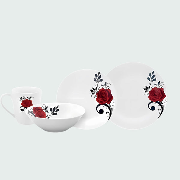 Onya Dinner Set Sedona 16 Pieces 6 Mugs 6 Bowls 6 Dinner Plates 6 Side Plates Rose